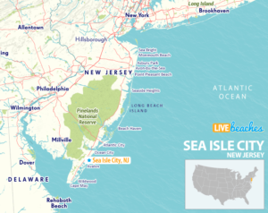 Map of Sea Isle City, New Jersey - Live Beaches