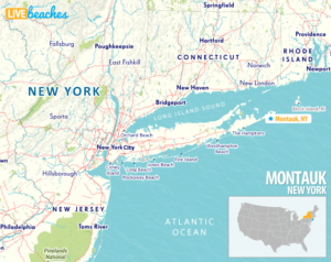 Map of Montauk, New York - Live Beaches