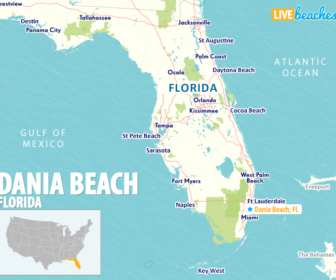 Dania Beach Florida Map Map Of Dania Beach, Florida - Live Beaches