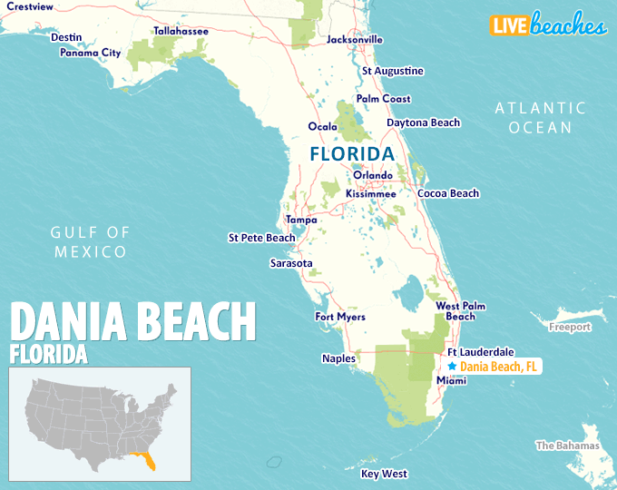 Florida Dania Beach Map Livebeaches 680x540 1 