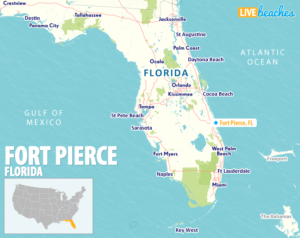 Map of Fort Pierce, Florida - Live Beaches