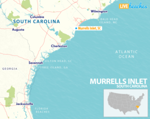 Map of Murrells Inlet, South Carolina - Live Beaches