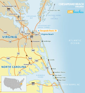 Map of Chesapeake Beach, Virginia - Live Beaches