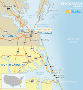 Chic's Beach, VA Map - LiveBeaches.com