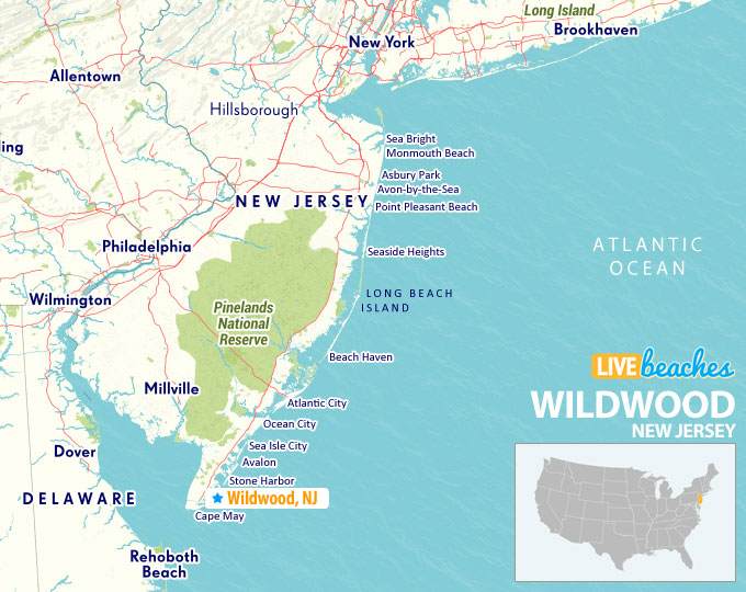 map of new jersey beaches with boardwalks Map Of Wildwood New Jersey Live Beaches map of new jersey beaches with boardwalks