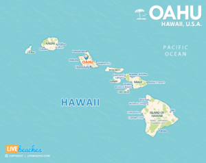 Oahu, Hawaii Map, Hawaiian Islands, USA, Travel Guide | LiveBeaches.com