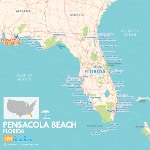 Pensacola Beach, Florida Map, Best Beaches, USA