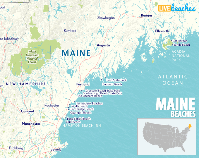 Map Of Maine Coastal - Viole Jesselyn