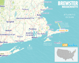 Map of Brewster, Massachusetts - Live Beaches