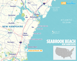 Map of Seabrook Beach, New Hampshire - Live Beaches