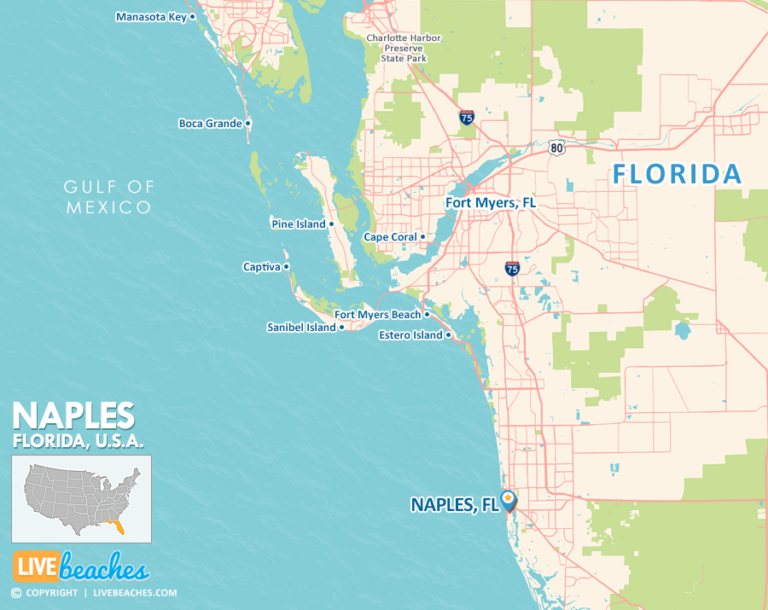 Map Of Naples Florida Live Beaches