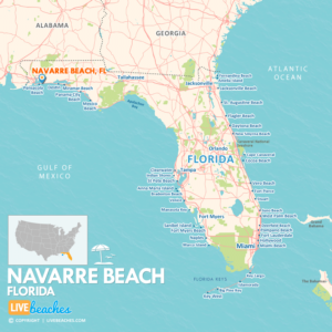 Map of Navarre Beach, FL - Nearby Beaches, Visit Florida Gulf Coast