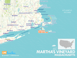 Martha's Vineyard Massachusetts Map, USA, Nearby Beaches & Coastal Towns | LiveBeaches.com