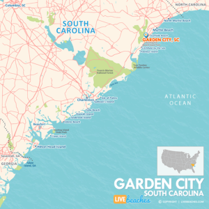 Garden City, SC Map | Large Printable - LiveBeaches.com