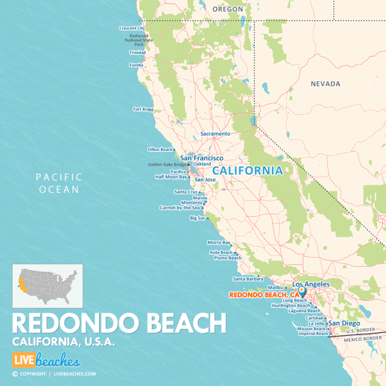 Map of Redondo Beach, California - Live Beaches