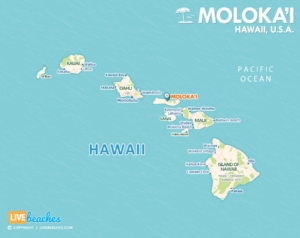 Moloka’i, Hawaii Map, Hawaiian Islands, USA, Travel Guide | LiveBeaches.com