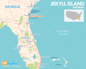 Jekyll Island, Georgia Map, Visit Best Beaches in Georgia | LiveBeaches.com