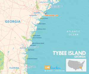 Map of Tybee Island, Georgia, Islands and Beaches in Georgia | LiveBeaches.com