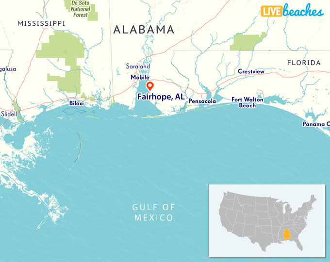 Fairhope, Alabama Map