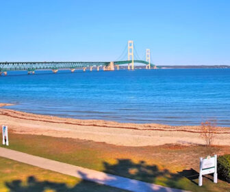 Mackinac Bridge Live Webcam, Lake Michigan, Great Lakes